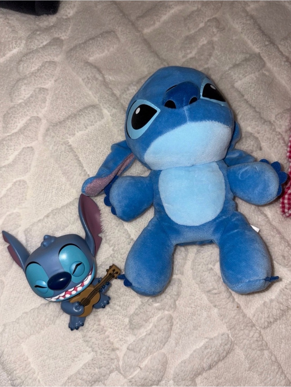 Disney Blue Stitch Plush and Vinyl Figure Set